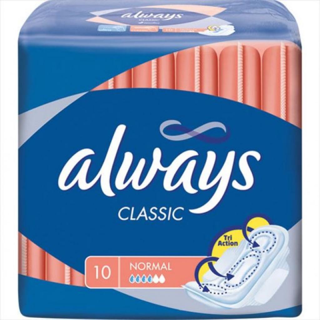 

Прокладки женские гигиенические Always "Normal Classic Single", 10 штук, Белый
