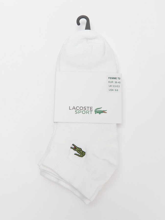 

Комплект носков унисекс LACOSTE RA4184 белых 40-43 3 пары, Белый, RA4184