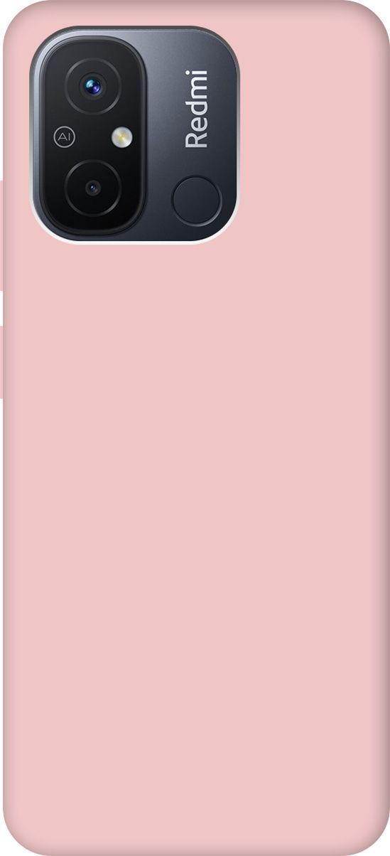 Силиконовый чехол на Xiaomi Redmi 12C Silky Touch Premium розовый