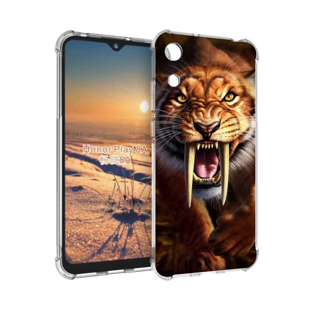 

Чехол бампер MyPads саблезубый злой тигр для Honor 8A, Прозрачный, Tocco