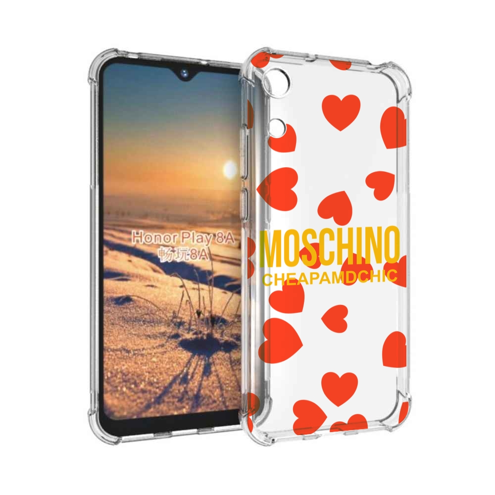 

Чехол бампер MyPads сердца-москино для Honor 8A, Прозрачный, Tocco