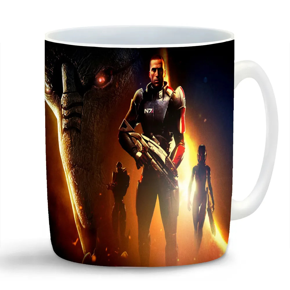 

Кружка CoolPodarok Mass Effect Инопланетянин на фоне