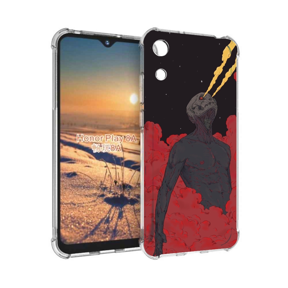 

Чехол бампер MyPads скелет в красном дыму для Honor 8A, Прозрачный, Tocco