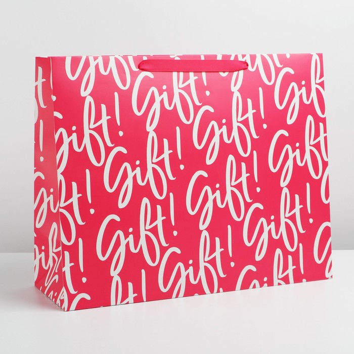 

Пакет Дарите Счастье ламинированный горизонтальный «Подарочек» XL 40 х 49 х 19 см, Розовый