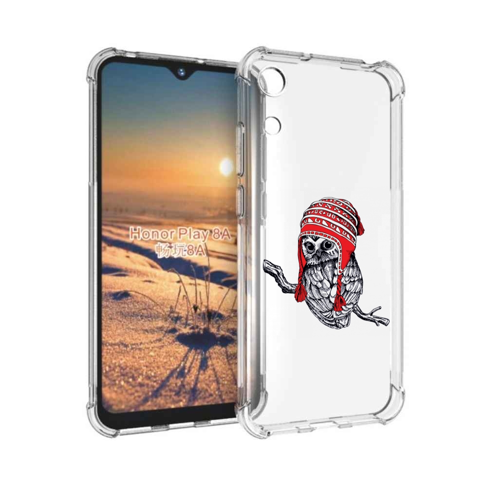 

Чехол бампер MyPads сова-в-красной-шапке-на-веточке для Honor 8A, Прозрачный, Tocco