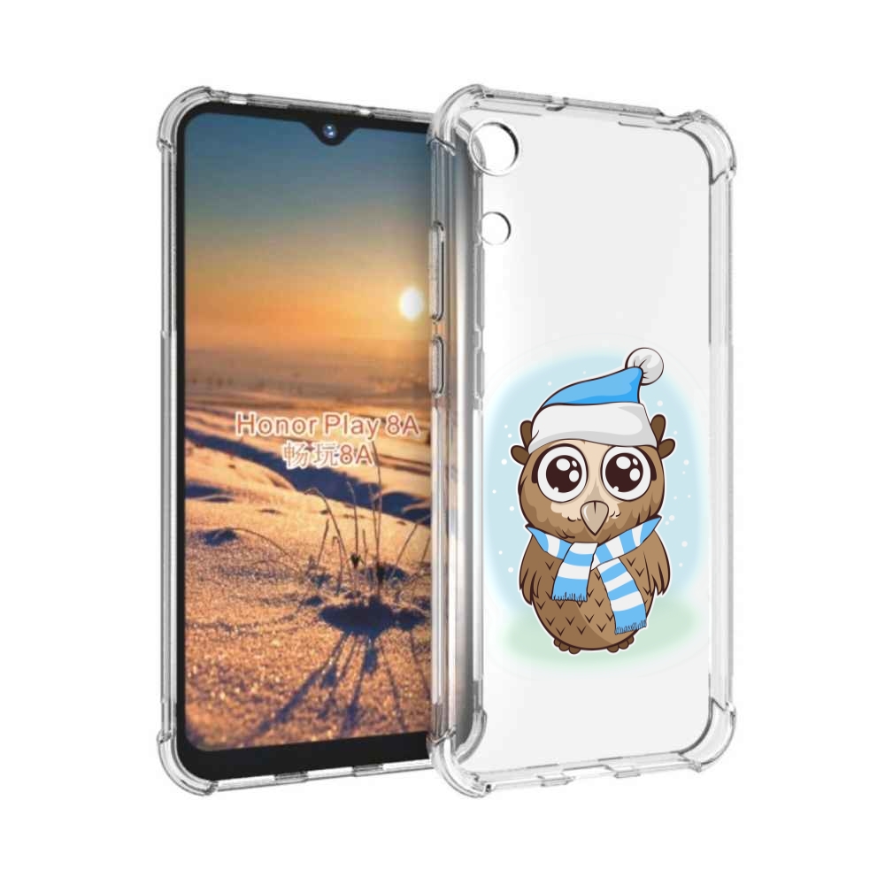 

Чехол бампер MyPads сова-в-шарфике-и-шапке для Honor 8A, Прозрачный, Tocco