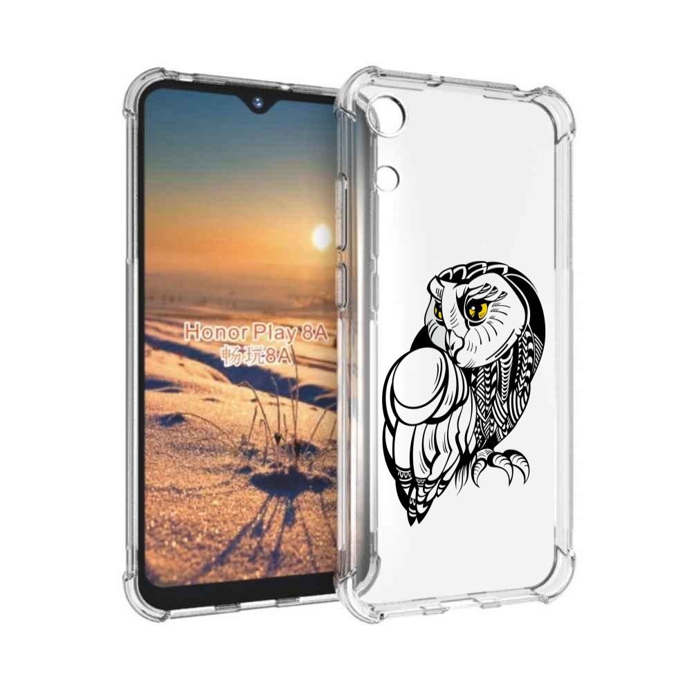 

Чехол бампер MyPads сова-красотка для Honor 8A, Прозрачный, Tocco