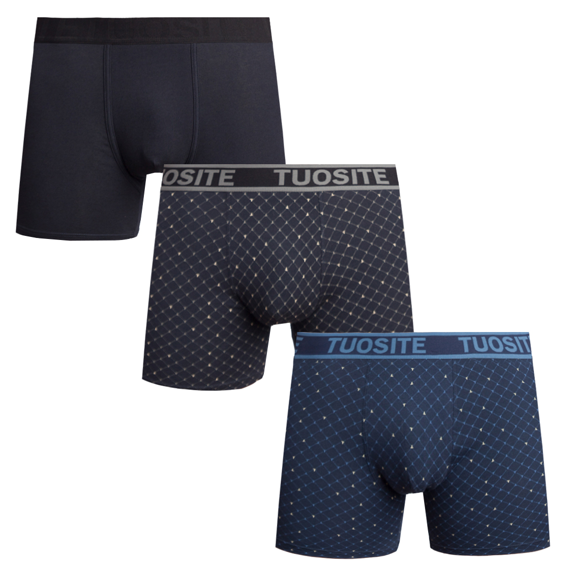 

Комплект трусов мужских Tuosite ComfSet разноцветных (UNI) XL, Синий;черный, ComfSet