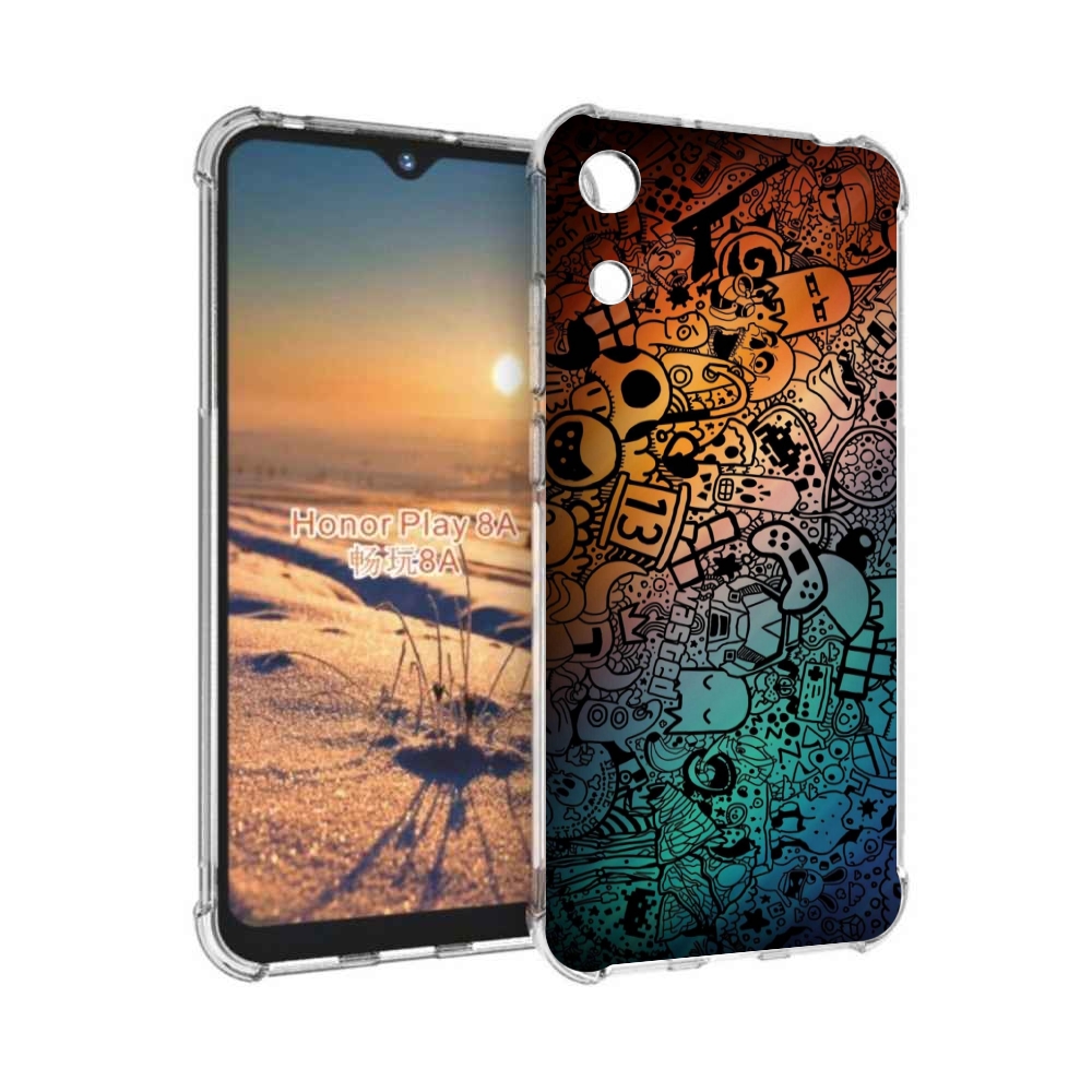 

Чехол бампер MyPads стикеты в тени для Honor 8A, Прозрачный, Tocco