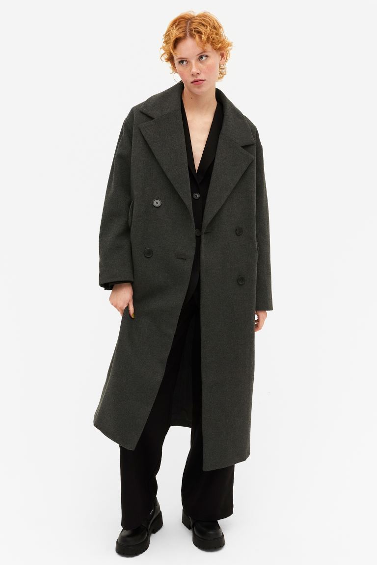 

Пальто женское Monki 1007092008 серое 2XL (доставка из-за рубежа), 1007092008