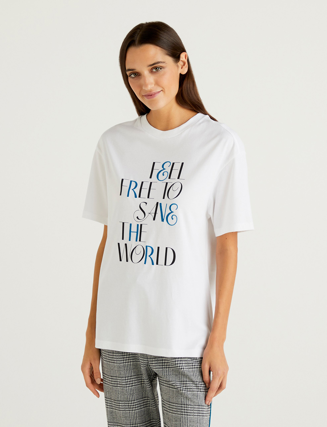 фото Футболка женская united colors of benetton 21a_33aje1bc2 белая s