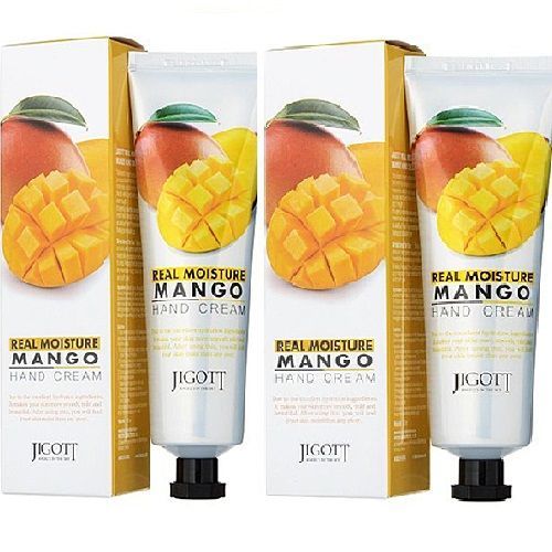 Крем для рук с экстрактом манго Jigott  Real moisture mango hand cream 100 мл х 2 шт