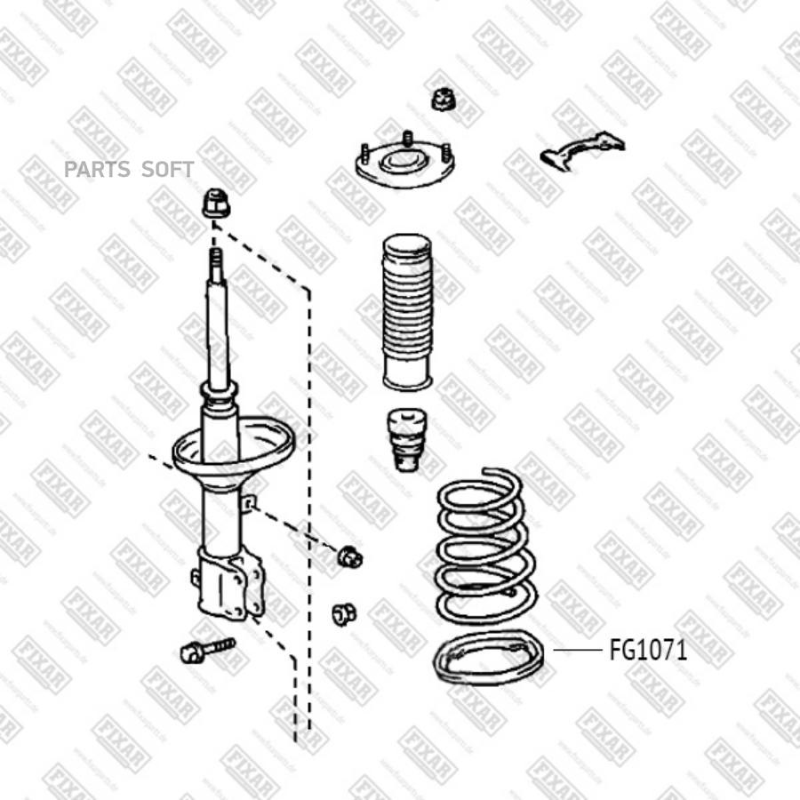 FIXAR FG1071 Проставка пружины нижняя 1шт 570₽