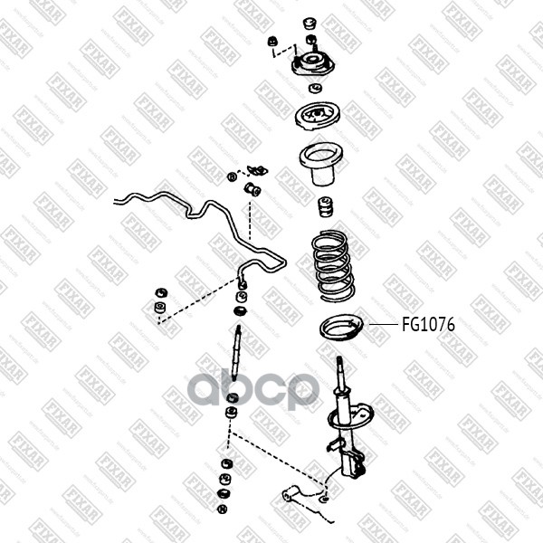 FIXAR FG1076 Проставка пружины нижняя 1шт 861₽