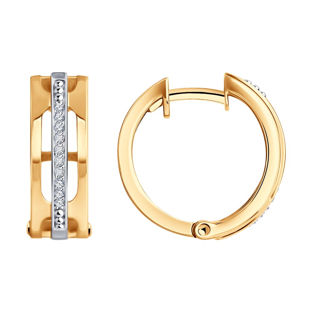 

Серьги конго из красного золота Diamant 51-220-01890-1, бриллиант, 51-220-01890-1