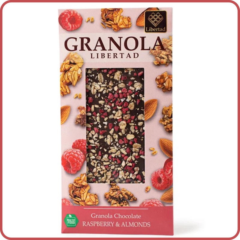 Шоколад горький Libertad 70% с гранолой малиной и миндалем Granola, 80 г X 3 шт