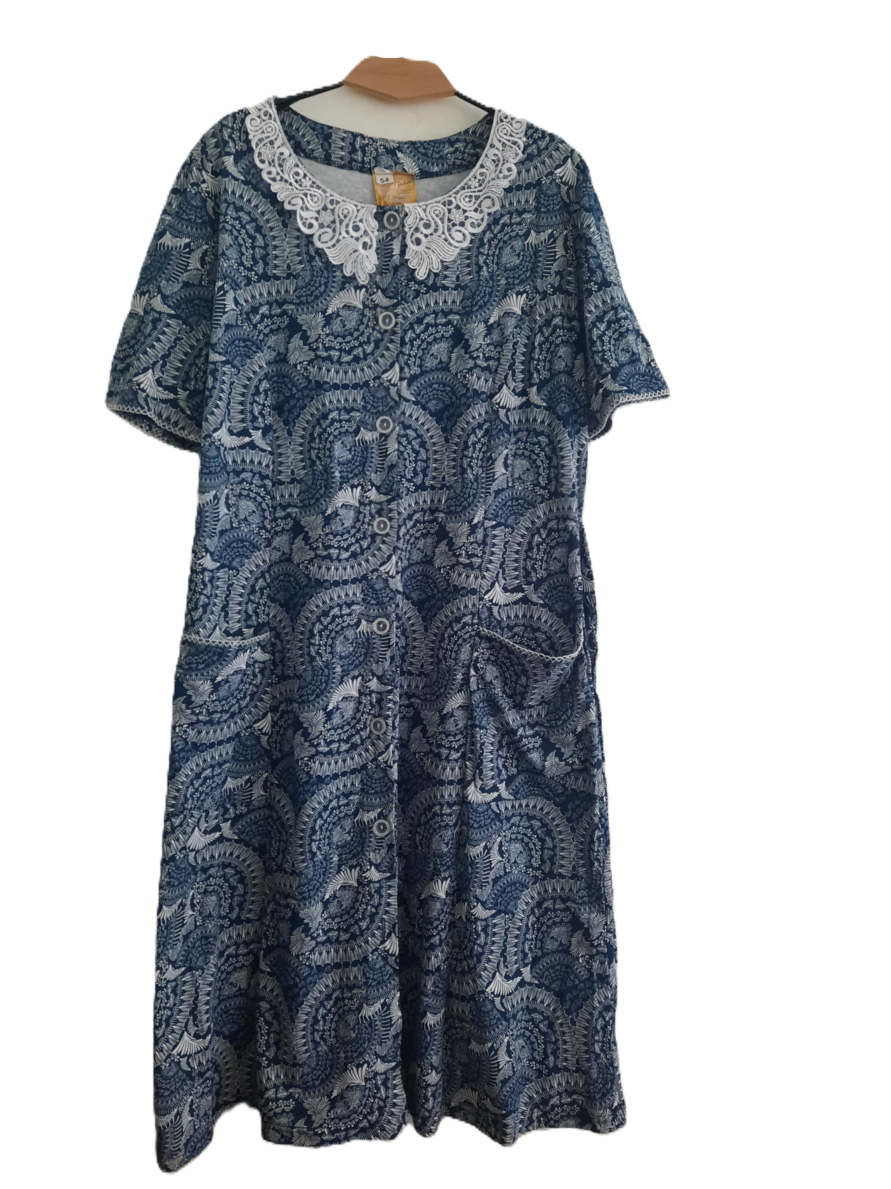 

Халат женский T-Fashion Резеда синий 54 RU, Резеда