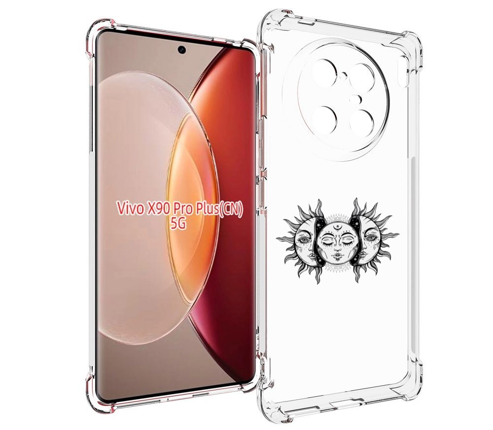 

Чехол MyPads луна-в-солнце для Vivo X90 Pro Plus, Прозрачный, Tocco