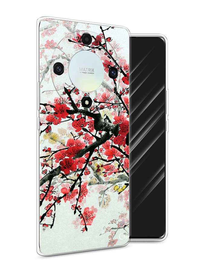 

Чехол Awog на Honor X9A "Сакура", Розовый;черный, 6120850-4