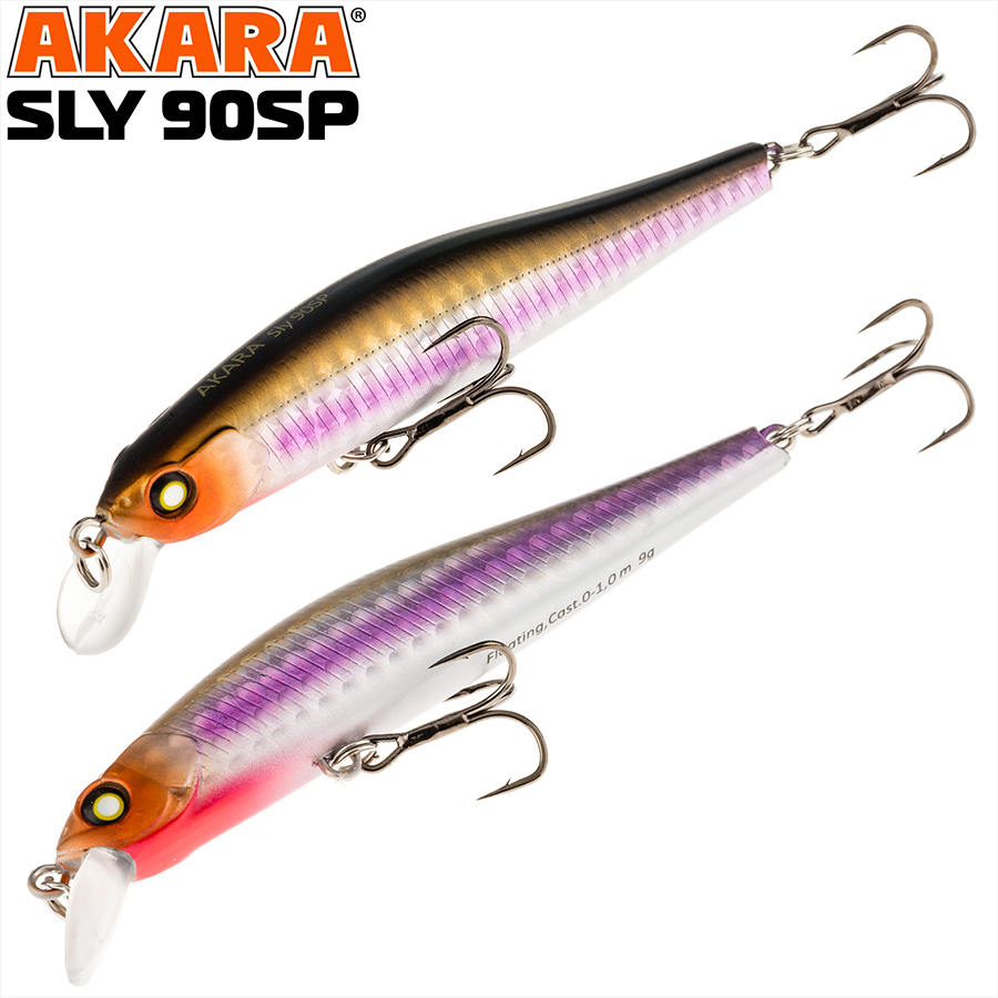 

Воблер Akara Sly 90SP 9 гр 1/3 oz 3,5 in A211, Разноцветный, Sly