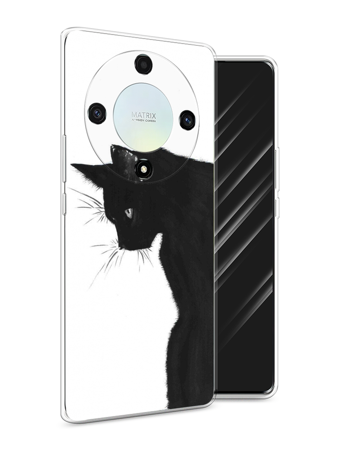 

Чехол Awog на Honor X9A "Black cat", Черный;белый, 6120850-1
