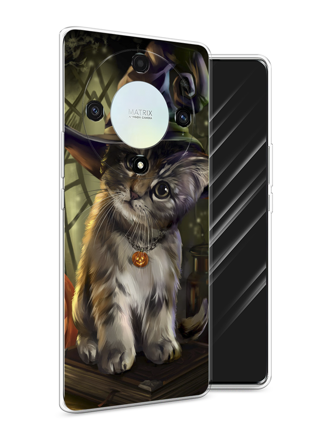 

Чехол Awog на Honor X9A "Кот на Хэллоуин", Зеленый;серый, 6120850-2