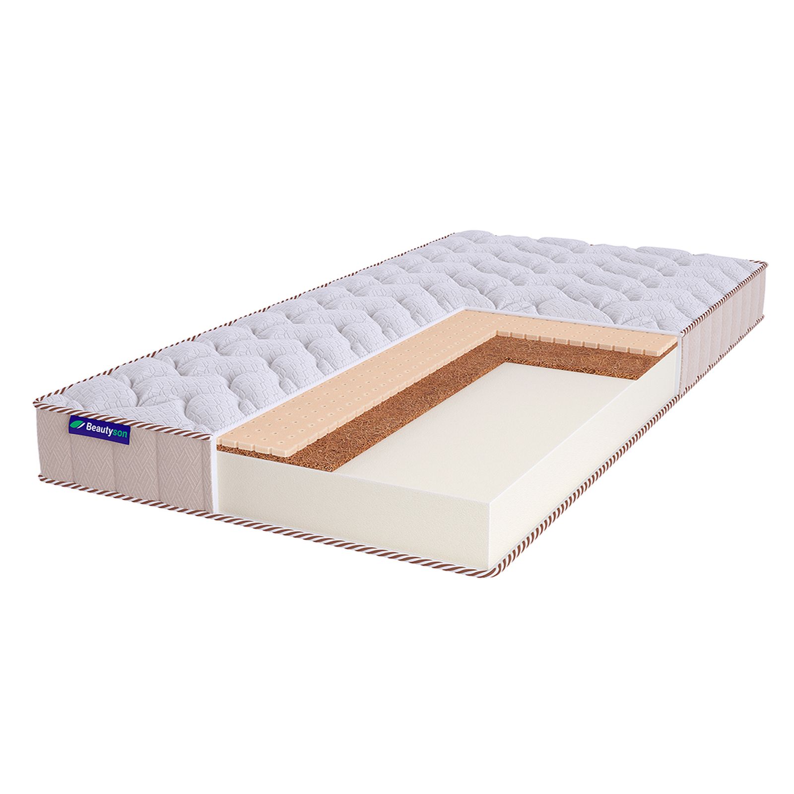 

Матрас BeautySon Roll Foam 10 Mix Lux бесклеевой 95x186x12, Белый, Roll Foam 10 Mix Lux