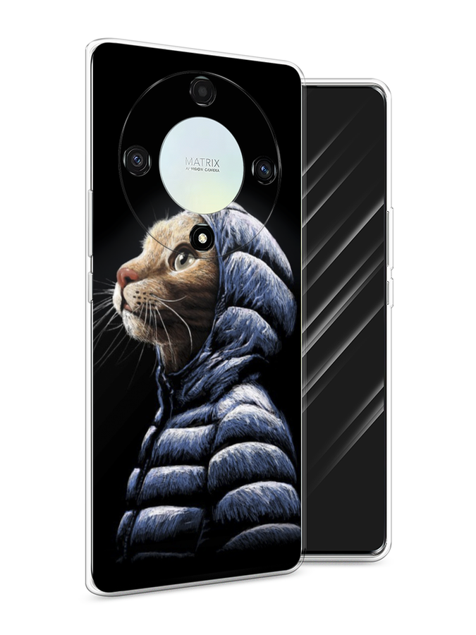 

Чехол Awog на Honor X9A "Кот в капюшоне", Черный;бежевый;синий, 6120850-2