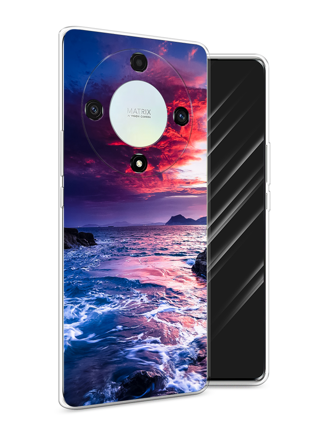 

Чехол Awog на Honor X9A "Волны 1", Розовый;синий, 6120850-4