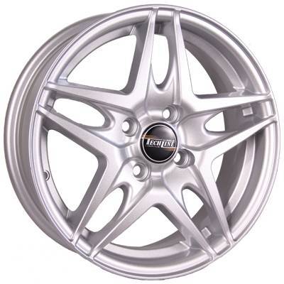

Колесный диск Tech-line 530 (S) 6xR15 ET45 4*100 D67.1, Серебристый