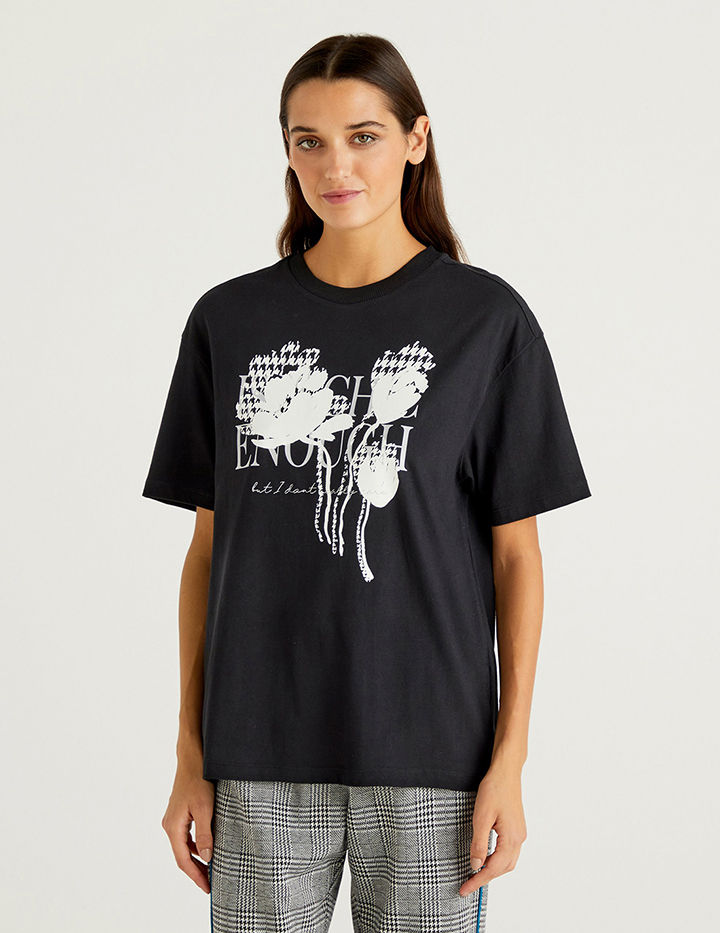 фото Футболка женская united colors of benetton 21a_33aje1bc2 разноцветная m
