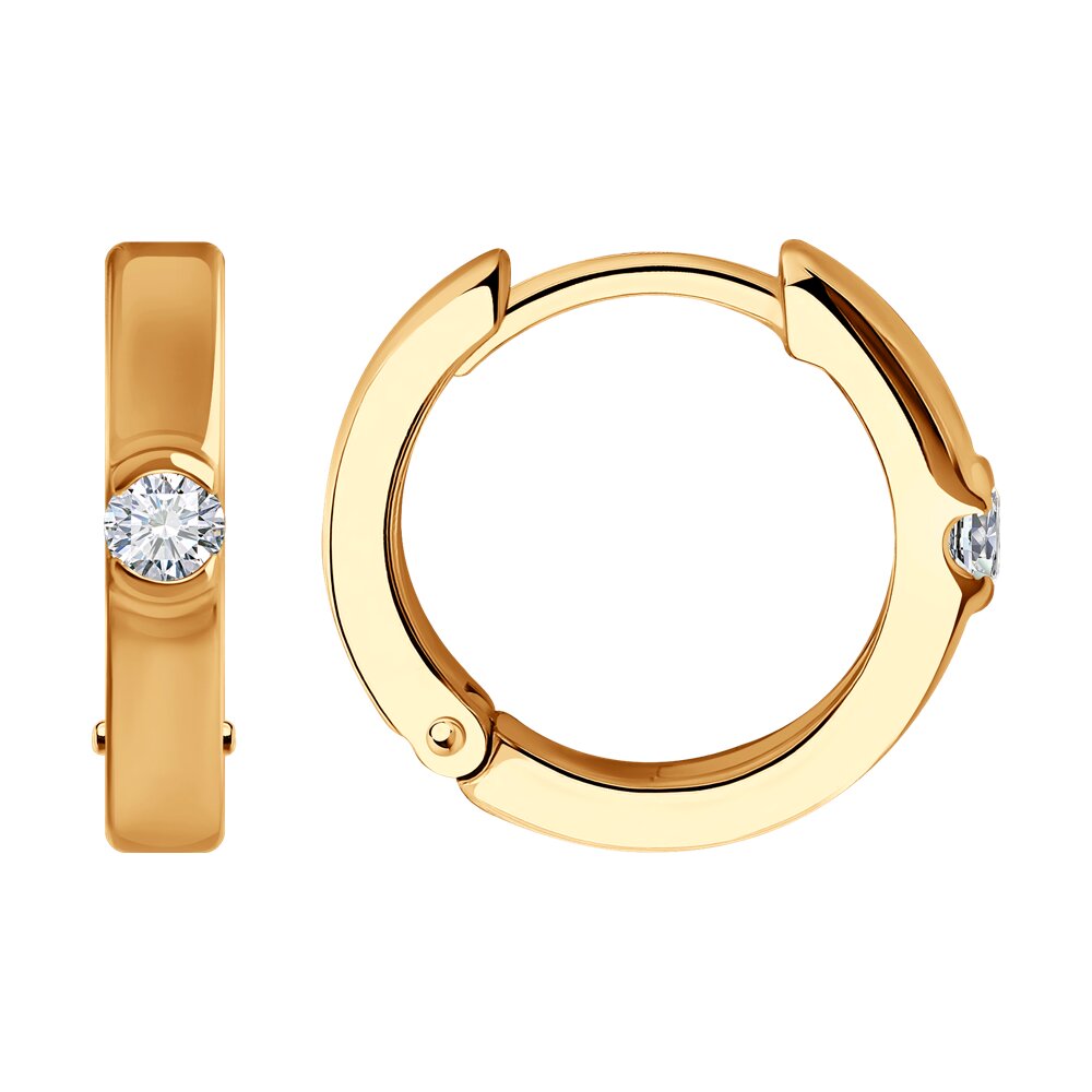 

Серьги из красного золота с бриллиантом SOKOLOV Diamonds 1022085, 1022085