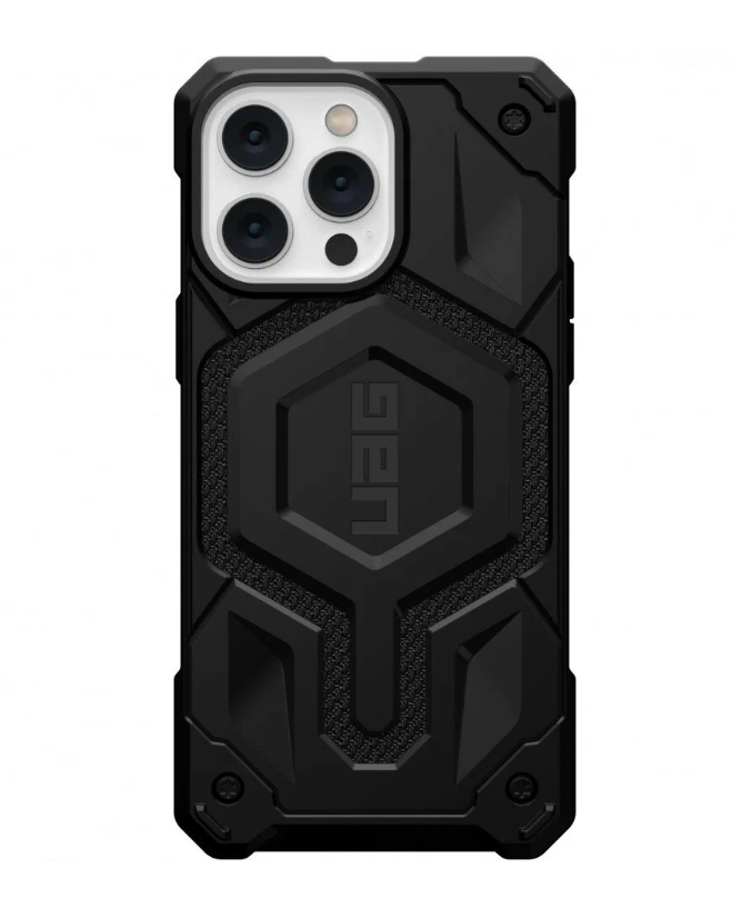 

Чехол Uag Monarch Pro MagSafe для iPhone 14 Pro Max чёрный кевлар (Kevlar-Black), Черный