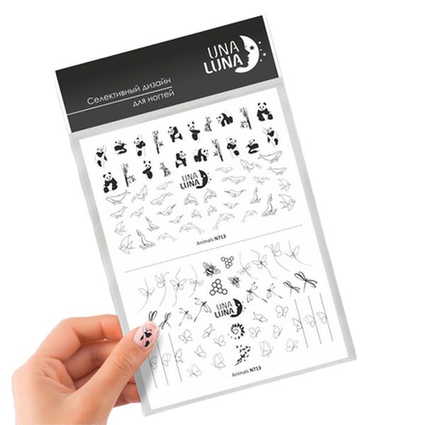 

Слайдер-дизайн для ногтей Una Luna Animals №N713