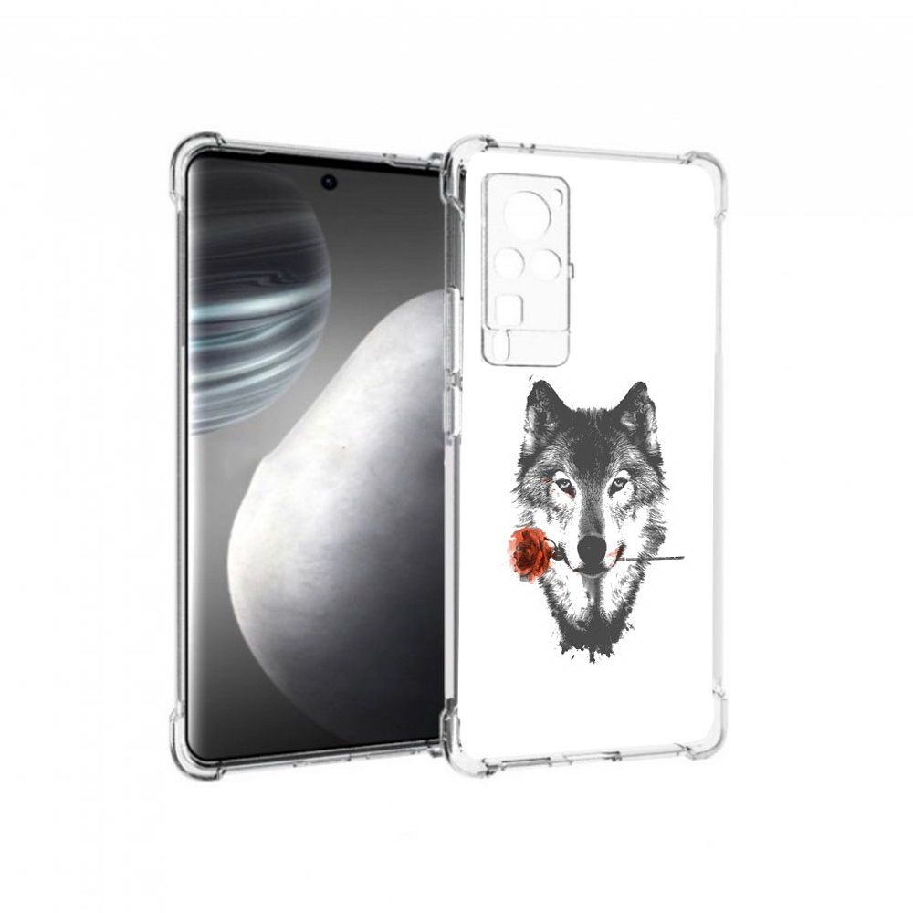 

Чехол MyPads Tocco для Vivo X60 pro волк с розой (PT226972.385.270), Прозрачный, Tocco