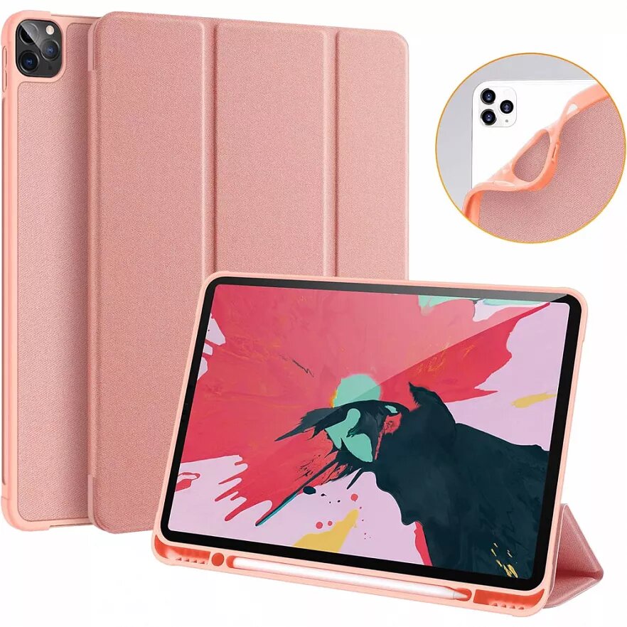 

Чехол Dux Ducis Domo Series (pen slot) для iPad Pro 12.9" (M1, 2021) розовый (Pink Sand)