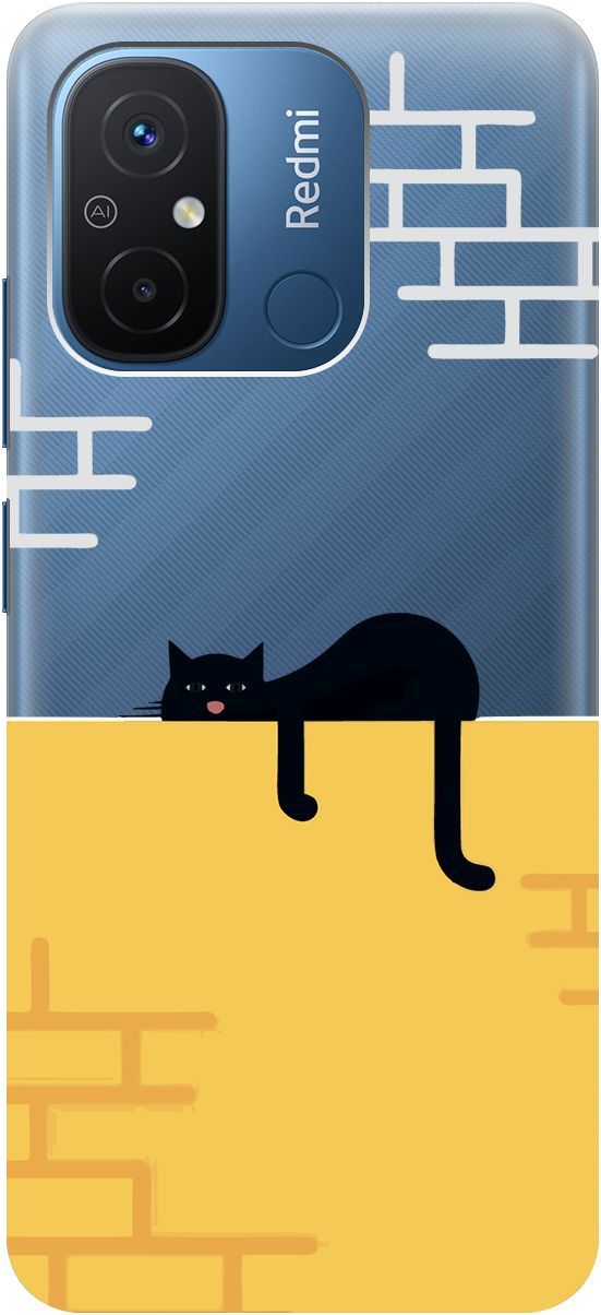 

Силиконовый чехол на Xiaomi Redmi 12C с 3D принтом "Lazy Cat" прозрачный, Прозрачный;желтый, 158934