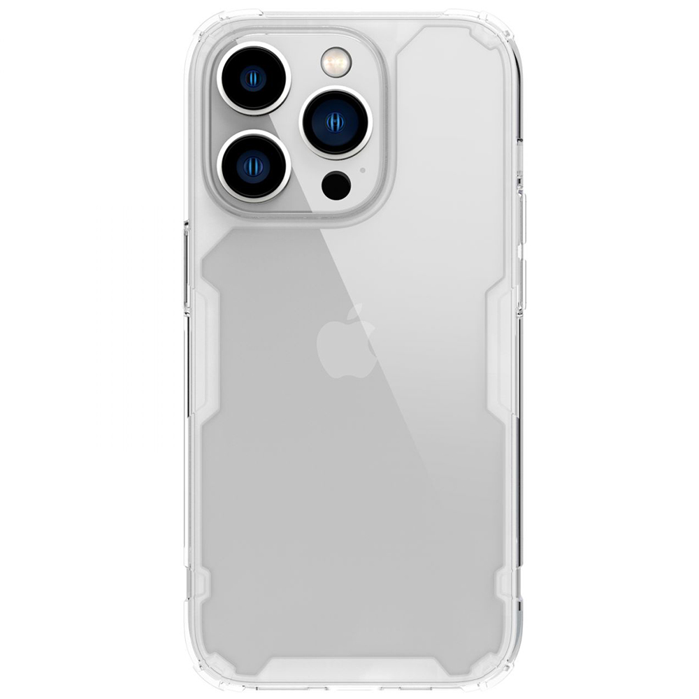 фото Чехол nillkin nature tpu pro для iphone 14 pro max прозрачный / белый nobrand