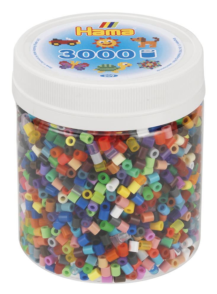 

Бусинки для термомозаики Hama 3000 шт. 52 цв. 209-68