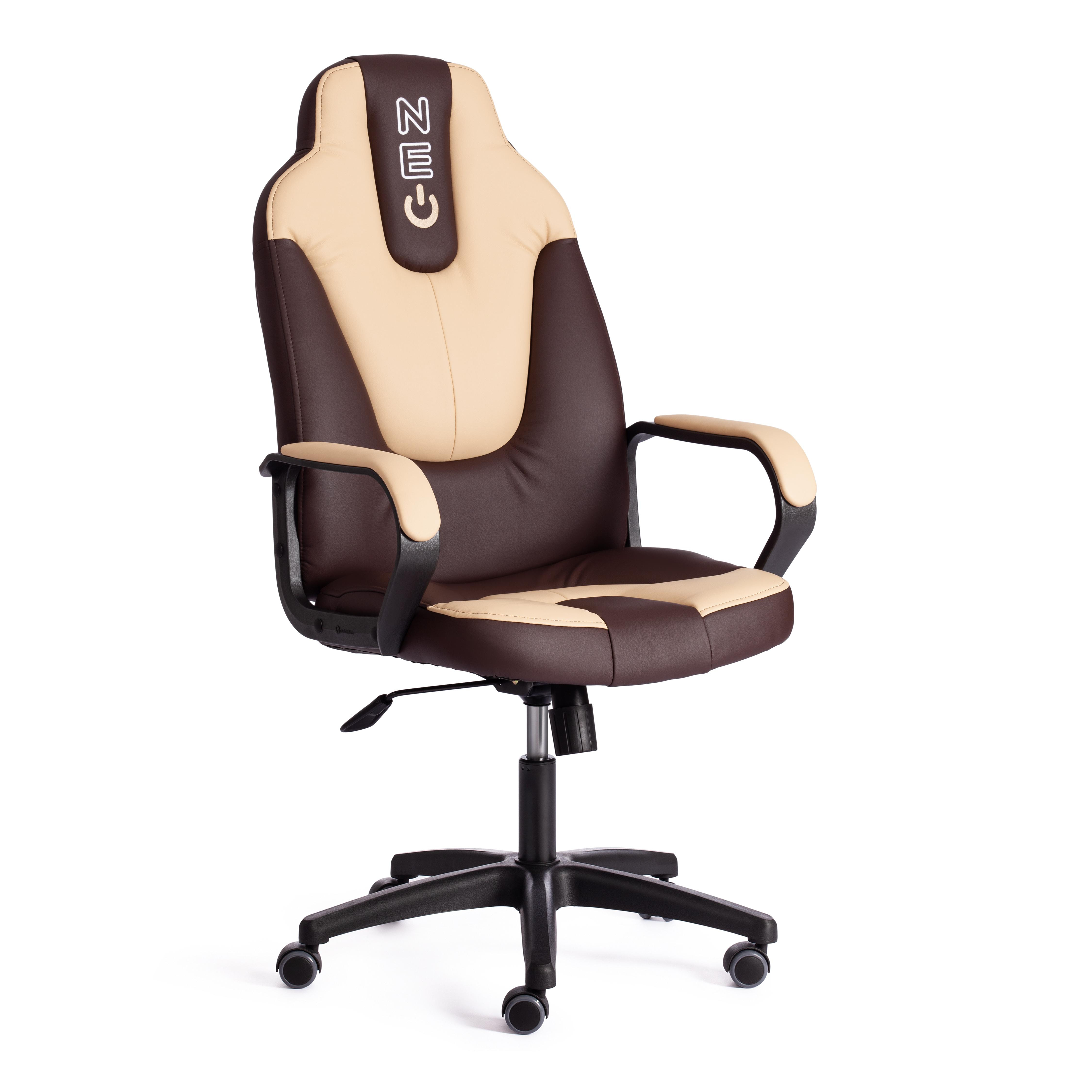 Кресло компьютерное TetChair NEO 2 (22), экокожа, коричневый, бежевый