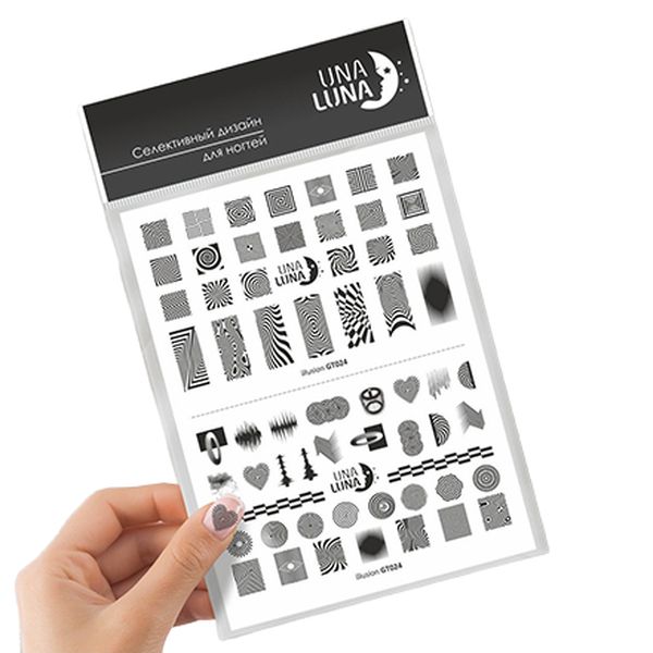 Купить Слайдер-дизайн для ногтей Una Luna Illusion №GT024