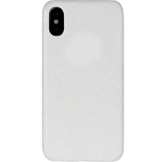 

Чехол Brando Leather Croco Case для iPhone X/Xs белый крокодил