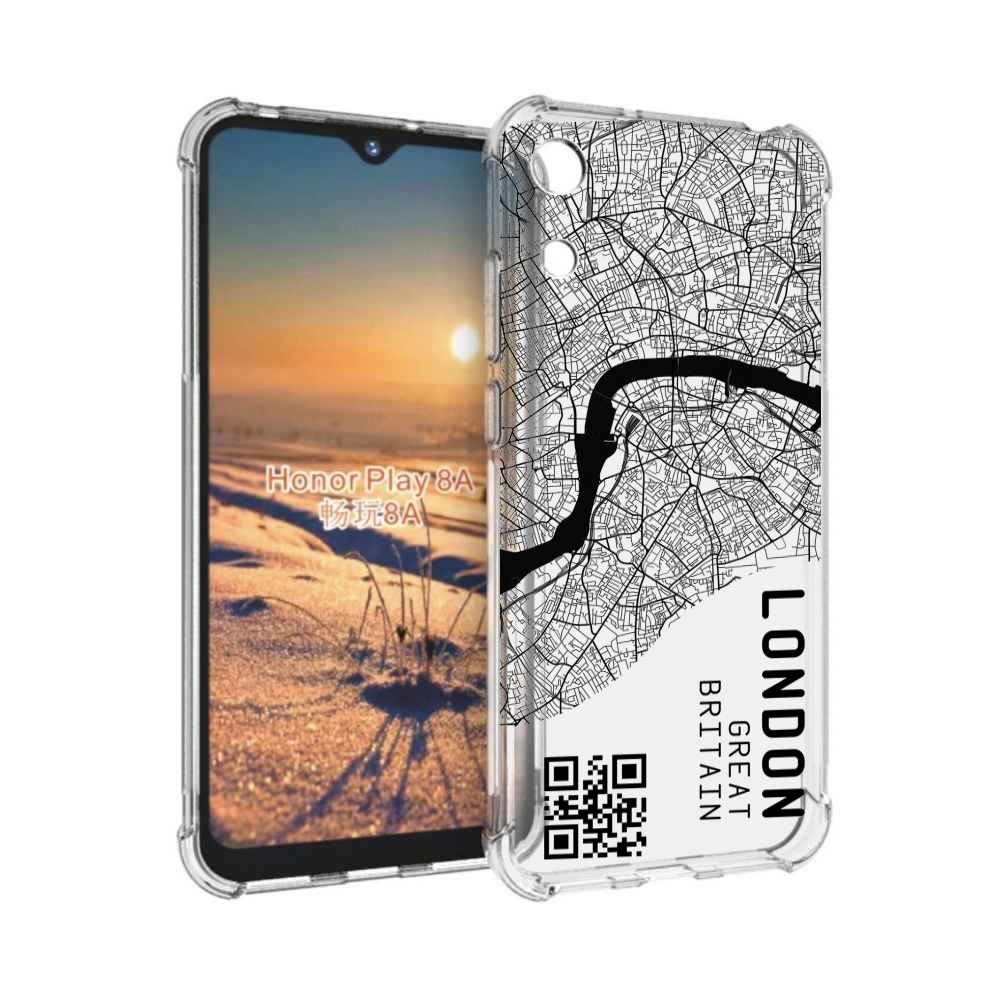 

Чехол бампер MyPads схема-лондон для Honor 8A, Прозрачный, Tocco