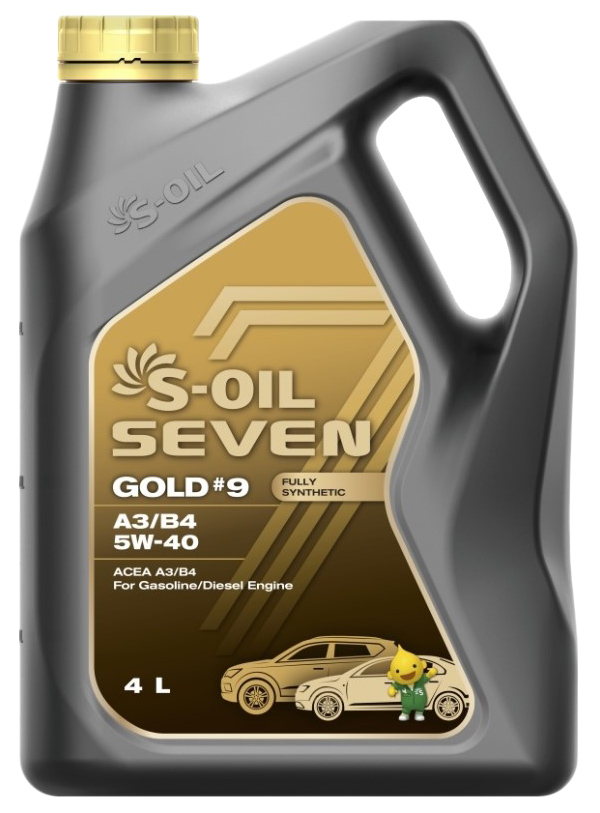 

Моторное масло S-OIL синтетическое 7 Gold#9 A3/B4 Sl/Cf 5w40 4л