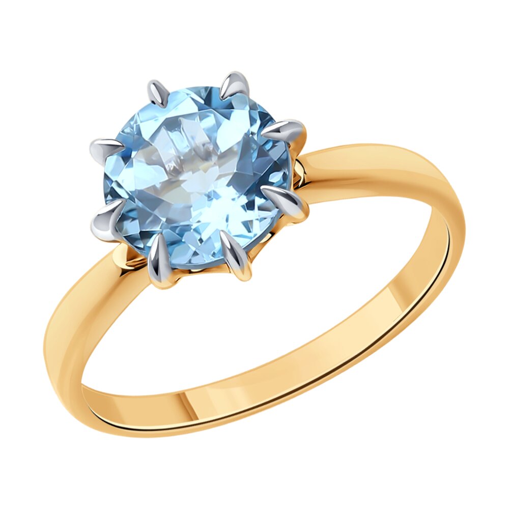

Кольцо из красного золота с топазом р.  Diamant 51-310-01765-1, 51-310-01765-1