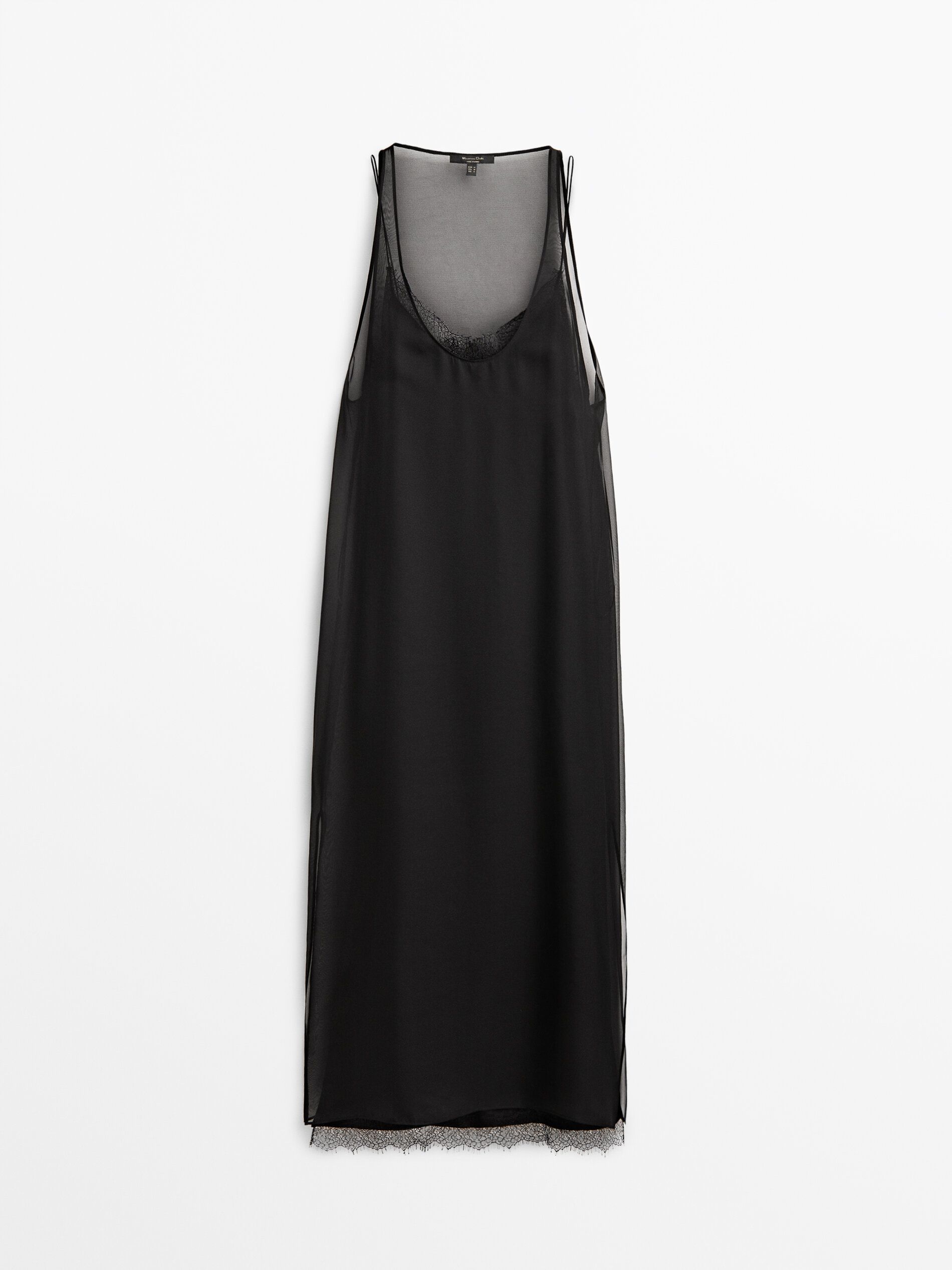

Платье женское Massimo Dutti 067908608 черное L, Черный, 067908608