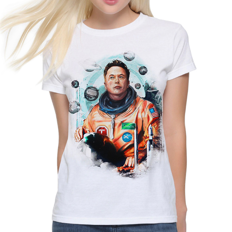 

Футболка женская Dream Shirts Илон Маск белая M, Белый, "Илон Маск"