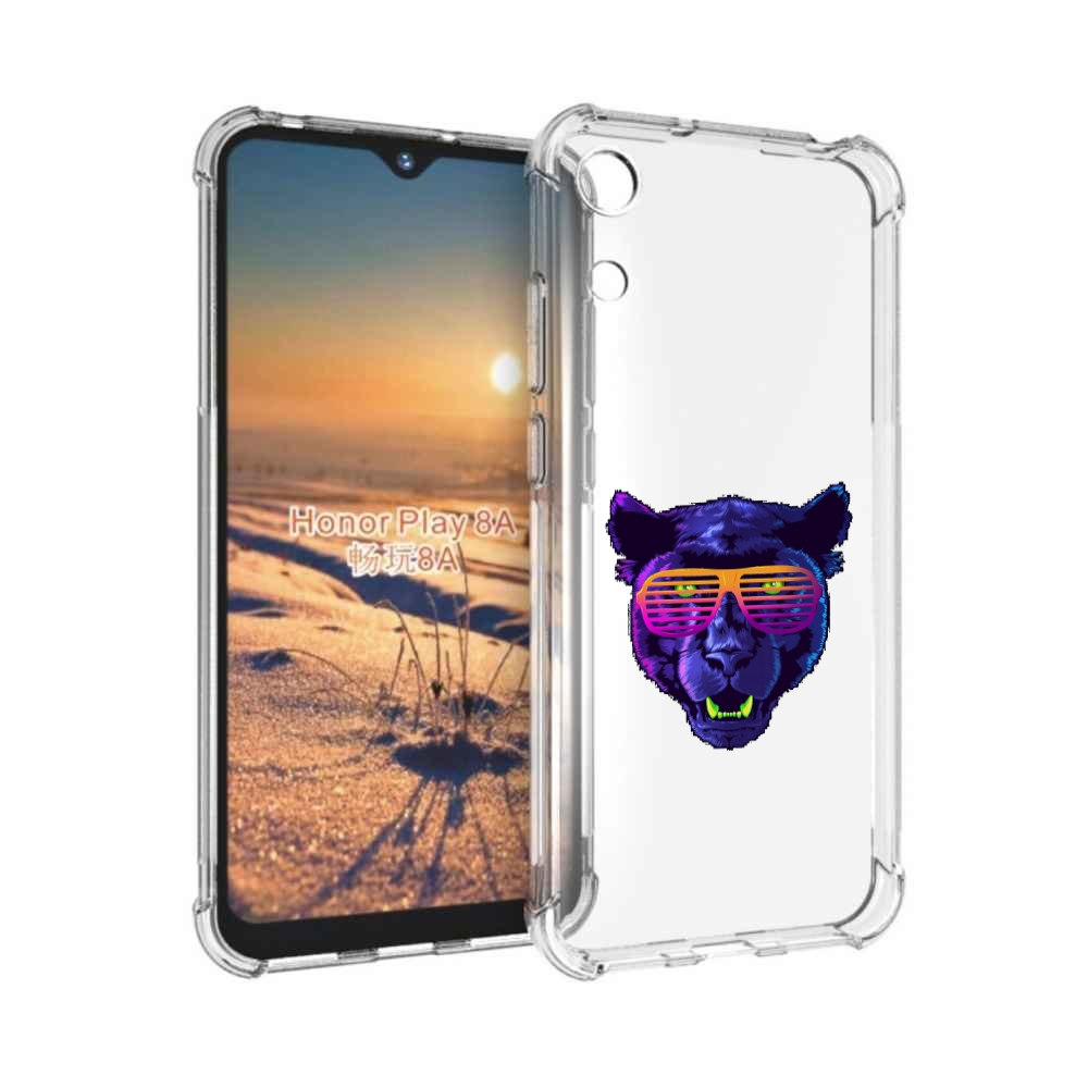 

Чехол бампер MyPads фиолетовая пума в очках для Honor 8A, Прозрачный, Tocco