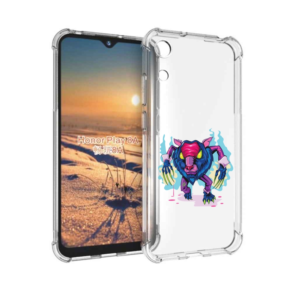 

Чехол бампер MyPads фиолетовая-россомаха для Honor 8A, Прозрачный, Tocco