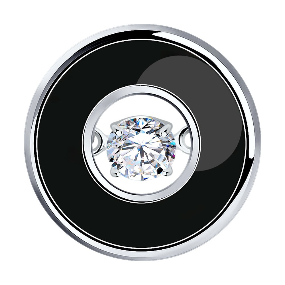 

Бегунок из серебра Diamant 94-130-01855-1, фианит/эмаль, 94-130-01855-1